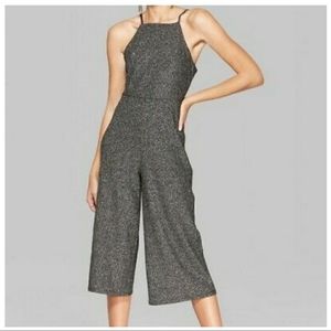 Wild Fable Silver Black Glitter Jumpsuit